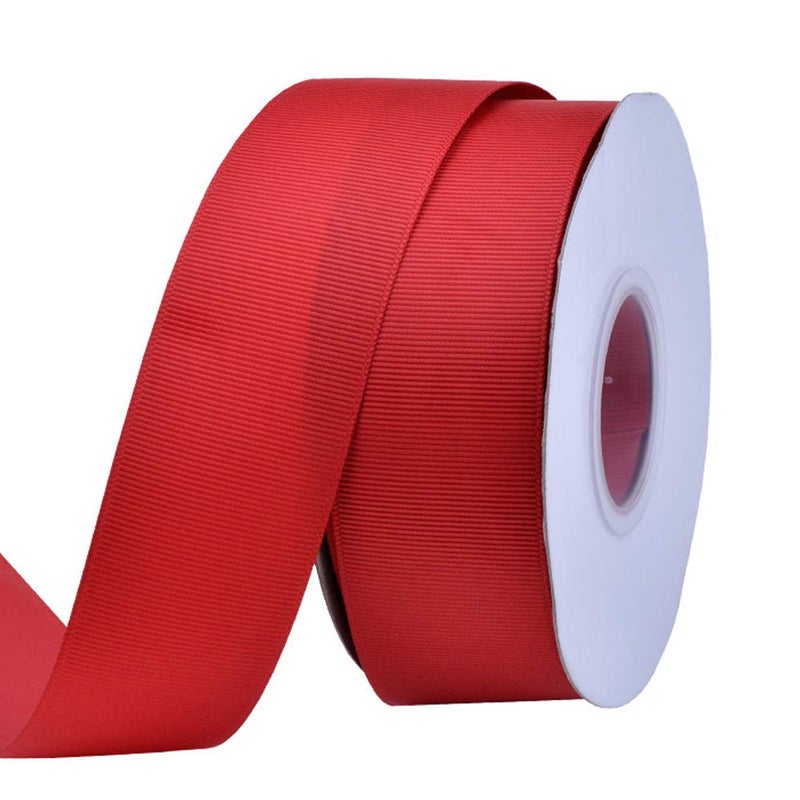 Ribest 1 1/2 inch Red Grosgrain Ribbon 25 Yards Per Roll for Crafts Bow Maker Wreaths Gift Wrapping Hair Accessories Wedding - Image 1